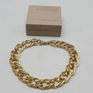 Vintage Avon 1985 Bold & Golden Choker Chain Link Necklace 16"